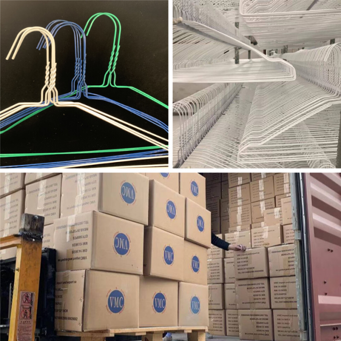 16 Inch 1.9mm Wire Coat Hangers , Powder Coated Dry Cleaner Pants Hangers