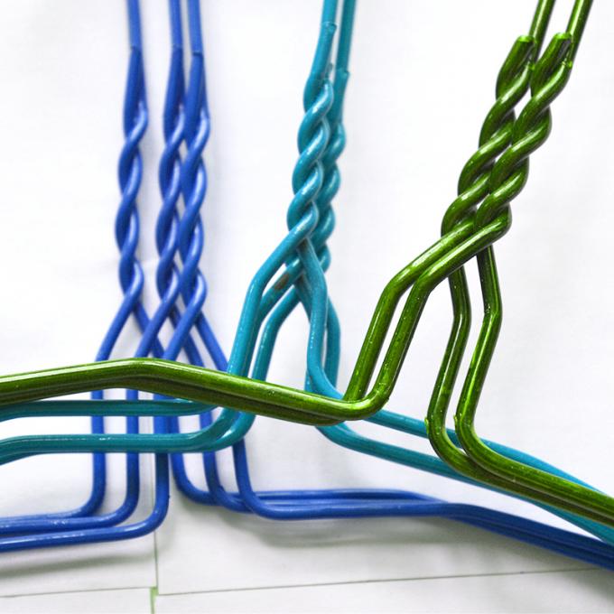 Blue Standard Dry Cleaner Coated 18 Inch Thin Wire Hangers