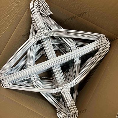 Powder Coated 18 Inch Notched Laundry Wire Hanger