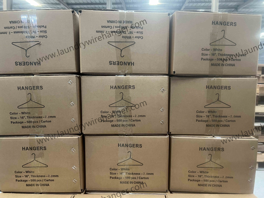 FlexiFit 16inch Powder Coated Laundry Wire Hanger for Dry Cleaning Shops