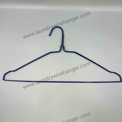 18-inch Powder Coated White Laundry Wire Hanger, 14.5 Gauge for Laundry Shops