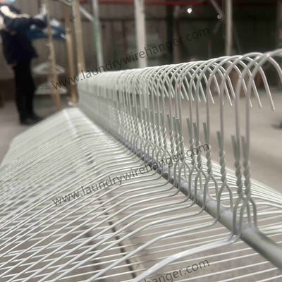 Lightweight Wire Dry Cleaning Hangers Powder Coated Surface For Laundry Store