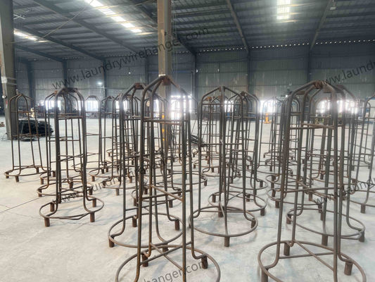 16 Inch 1.9mm Clothes Wire Hanger Wear Resisitant Blue Color Notched Painting