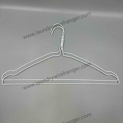 Customizable Clothes Wire Hanger Notched Painting Portable For Dry Cleaner