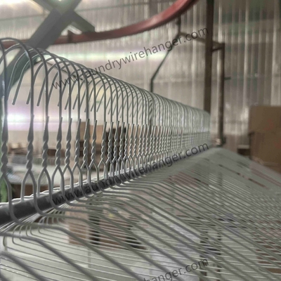18inch White Disposable Coated Wire Hangers For Dry Cleaning Shop