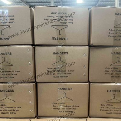 Rounded Hook End White Wire Coat Hangers , Dry Cleaner Shirt Dryer Hanger