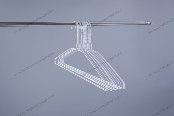Customized Cloth Hanger Steel , 40.5cm Electrostatic Spraying Metal Coat Hangers