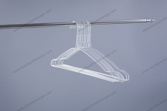 Low Carbon Steel Powder Coating Wire Shirt Hangers 500pcs Per Box Non-Slip Design