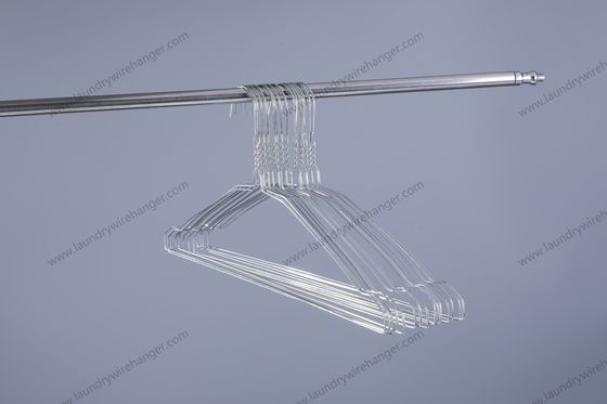 14kgs Capacity Coated White Wire Hangers Durable White Wire Hangers Ideal for Apparel Storage and Retail Garment Display