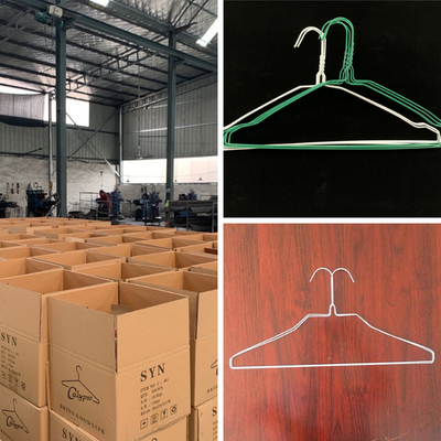 Wire Shirt Hangers 1.9mm/14.5gauge Thickness 12.5kgs Per Box 500pcs for Volume Orders in White Blue Yellow or Customized