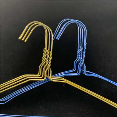 Wire Shirt Hangers 1.9mm/14.5gauge Thickness 12.5kgs Per Box 500pcs for Volume Orders in White Blue Yellow or Customized