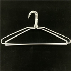 20.5cm Height White Metal Coat Hangers , 2.1mm Thickness Ss Cloth Hanger