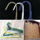 Notched Painting Wire Clothes Hangers , Portable Coat Hanger For Laundry Factory
