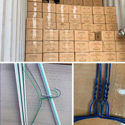 Blue Steel Wire Hangers 15 Pieces 20.5cm Height Strong Durable Wire Hangers Ideal for Hanging Shirts Jackets and Dresses