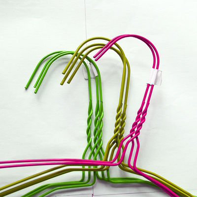 Durable 16 Inch 1.9mm Galvanized Wire Hangers For Dry Cleaner Silver Color