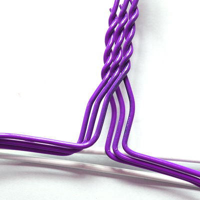 Smooth Surface Wire Shirt Hangers 16 Inch Size 14.5 Gauge Dia Dry Cleaner Use