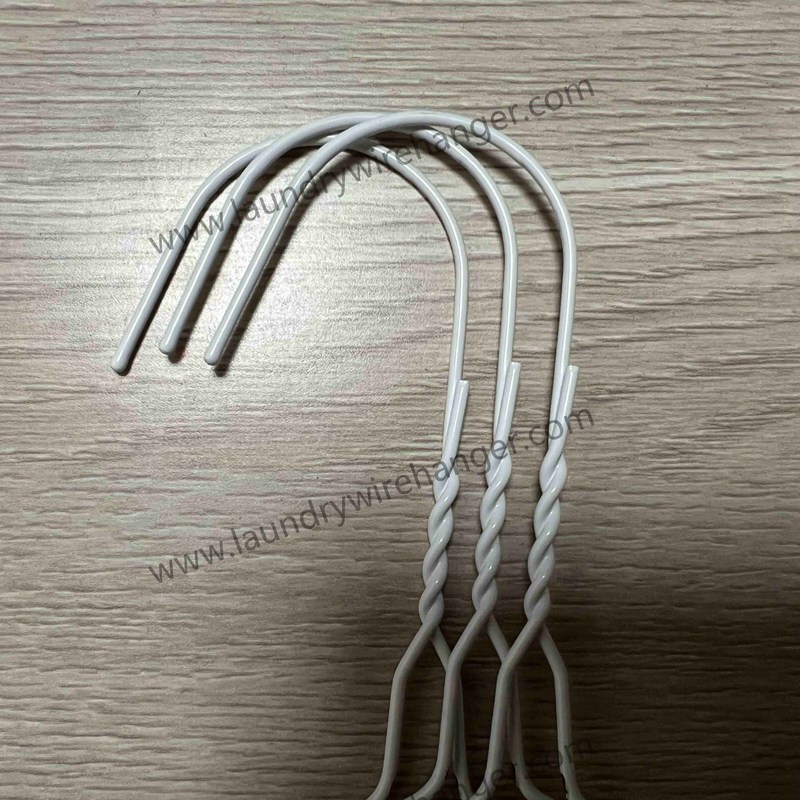 Hanger Diameter 1.9mm 14.5gauge White Wire Hangers 16inch Length Carbon Steel Wire Choice for Apparel Display and Inventory Management