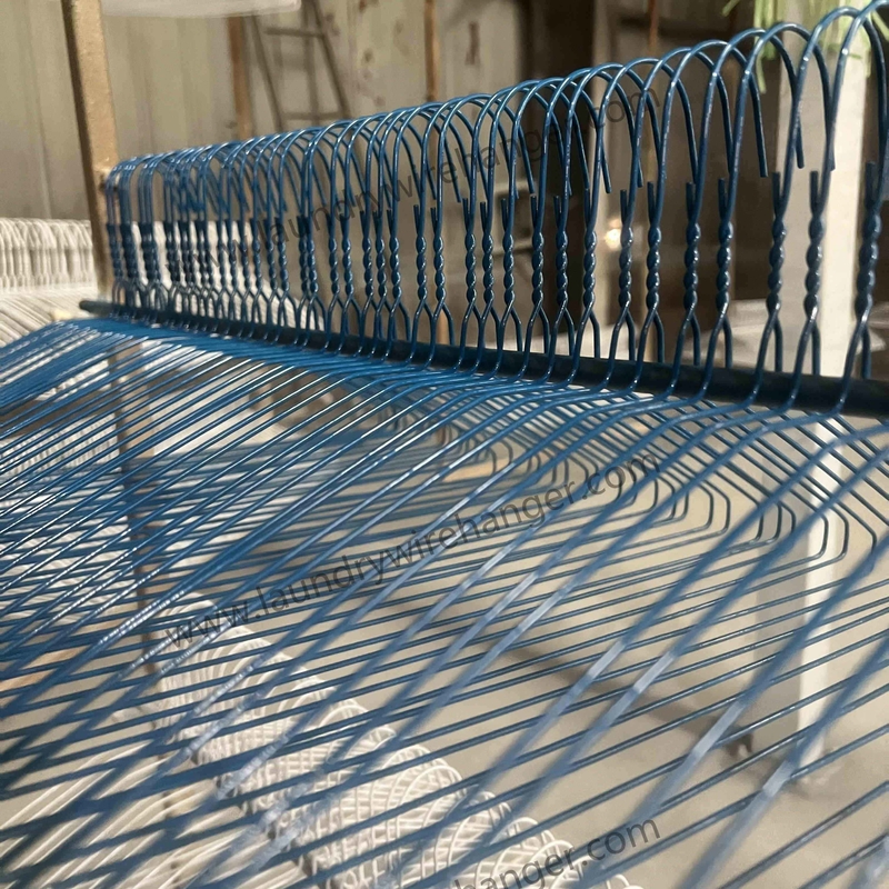 18inch Good Quality Clothes Wire Hanger For Dry Cleaner-Blue