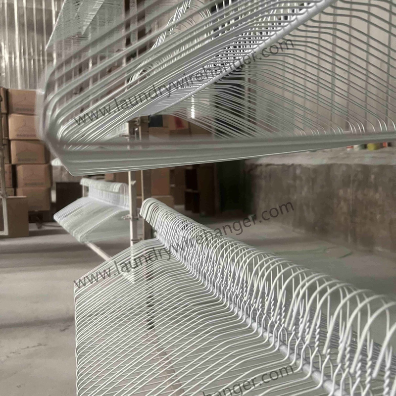 20.5cm Hanger Height Coated Steel Wire Hangers for Streamlined Organization