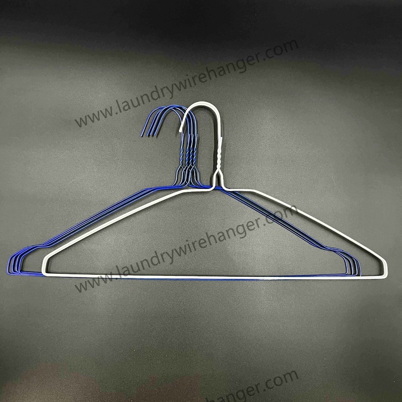 16inch 40cm Coated White Wire Hangers 500pcs Per Carton Ideal for Clothing Retailers and Laundry Services Bulk Packaging