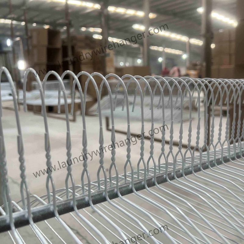 White Powder Coated Laundry 16" Coated Wire Hangers