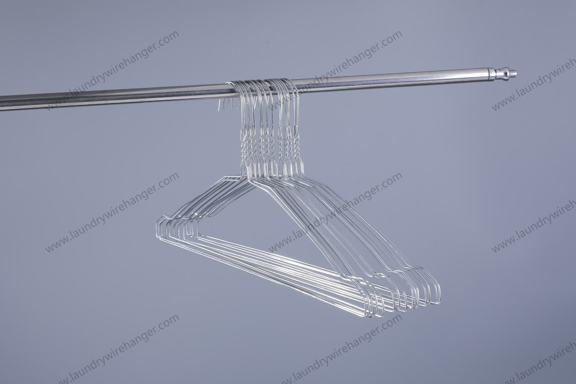 20.5cm Height Steel Coat Hangers Galvanized Wire Strong Construction Ideal for Garment Hanging Solutions