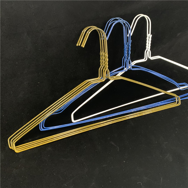 Painted Metal Clothes Wire Hanger 16 Inch Long 2.2mm Dia For Dry Cleaner