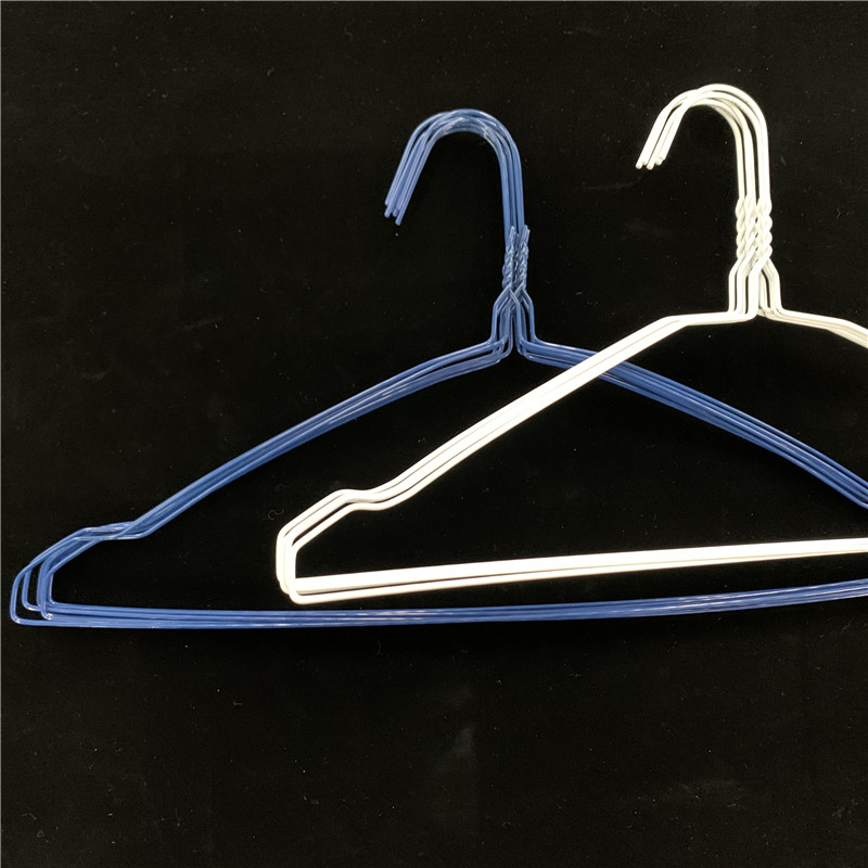 Dry Cleaning Wire Coat Hangers , Lightweight Q195 Laundry Clothes Hanger