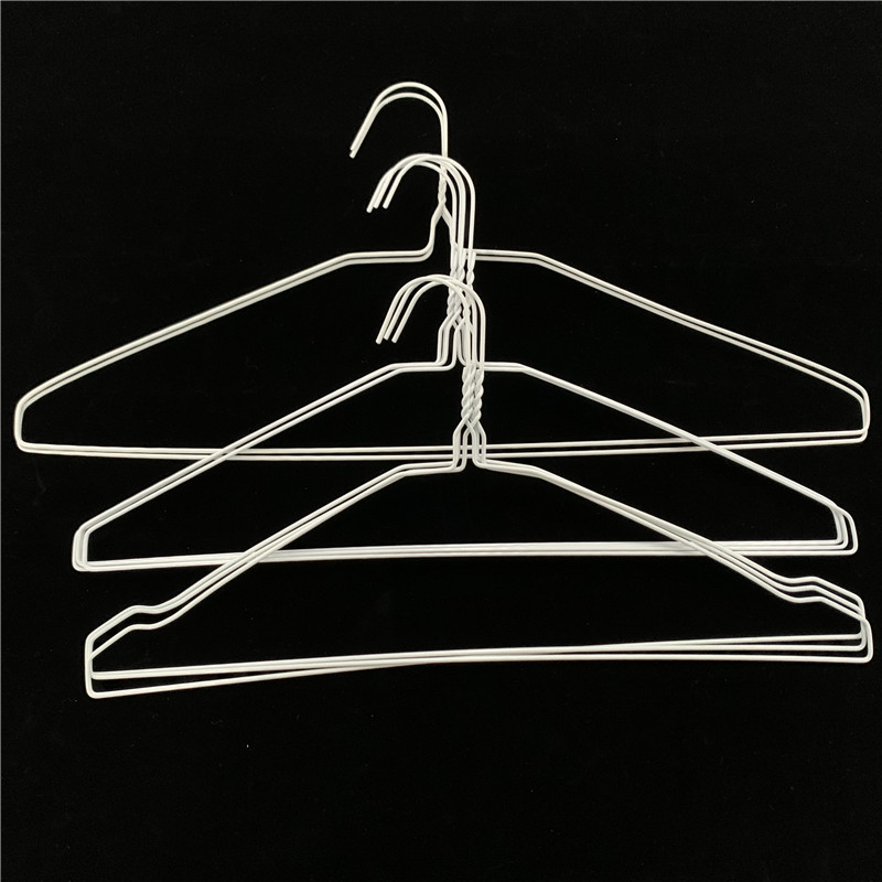 White / Blue / Gold Wire Hangers , Customing Contemporary Steel Coat Hangers