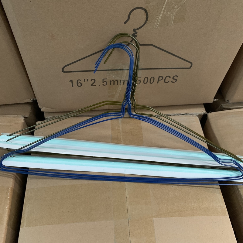 Notched Painting Wire Shirt Hangers Powder Coating / Electrostatic Spraying