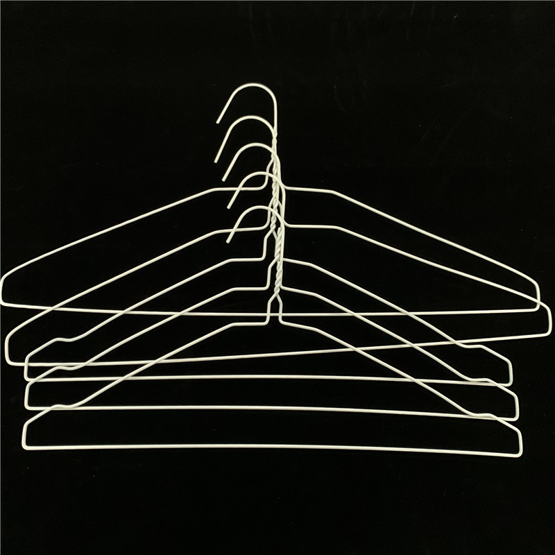 14.5 Gauge White Wire Hangers Dry Cleaning Use Q195 Carbon Steel Material