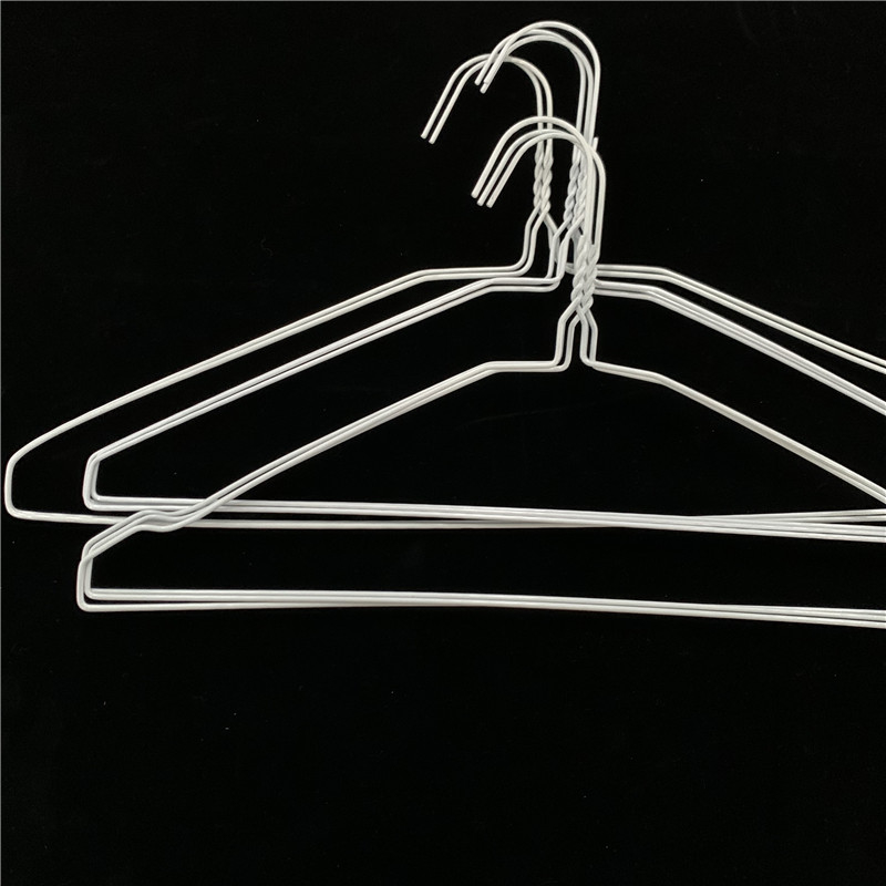 No Slip Metal Coat Hangers , 40.5cm White Wire Heavy Duty Clothes Hangers
