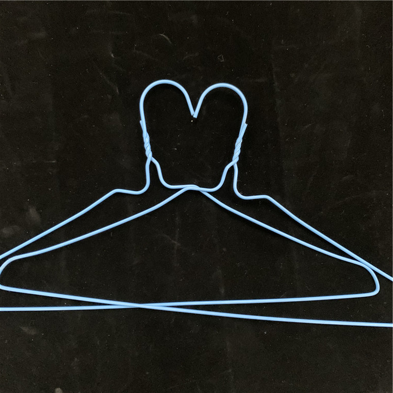 Blue Steel Wire Hangers 15 Pieces 20.5cm Height Strong Durable Wire Hangers Ideal for Hanging Shirts Jackets and Dresses