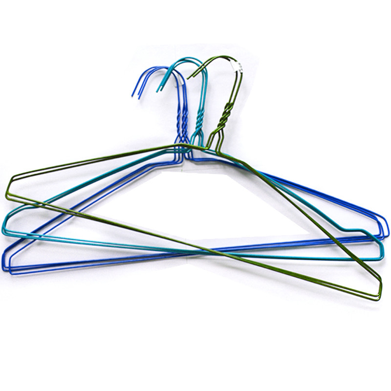 Blue Standard Dry Cleaner Coated 18 Inch Thin Wire Hangers